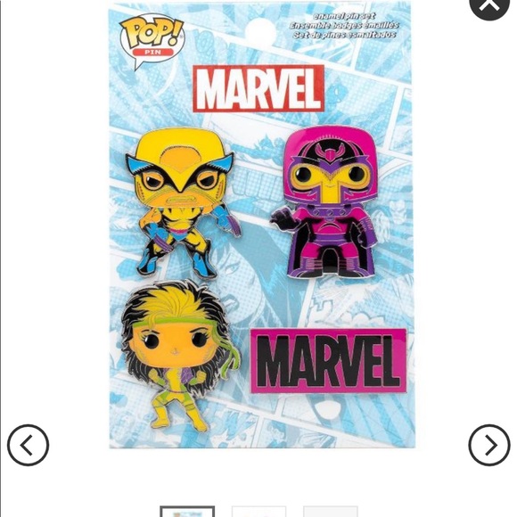 Funko POP! Marvel: X-Men Blacklight 4pk Pins - Picture 4 of 4